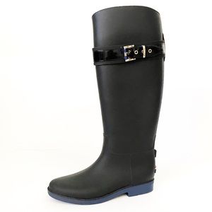 TOMMY HILFIGER Black Riding Knee High Rain Boots